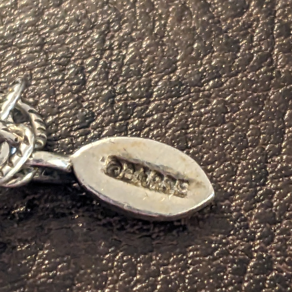 Vintage Elegant 16" Barse sterling silver brown and Turquoise Pendant Necklace - Picture 4 of 6